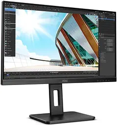 Монітор TFT 27" AOC U27P2, IPS, 4K, HDMI, DP, USB 3.2 хаб, Pivot, колонки, чорний (U27P2) - мініатюра 6