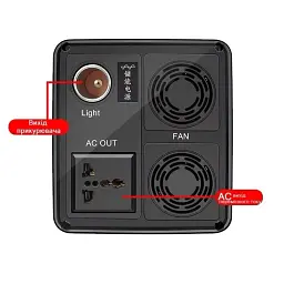 Зарядна станція Yachu 12.8V/24Ah/400W Повербанк із розеткою 220В | Інвертор акумуляторний - мініатюра 3