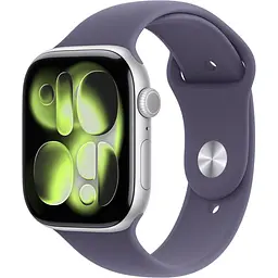 Смарт-годинник Apple Watch Series 11 GPS 46mm Silver Aluminum Case with Purple Fog Sport Band S/M (MEV94) Б/В [165896]