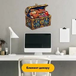 Дерев'яний фігурний пазл puzzlean Килимковий Скарб, А3, Картонна коробка 200 елементів - мініатюра 5