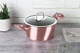 Каструля з кришкою Berlinger Haus I-Rose Edition 2.2 л рожева (BH 6034) - мініатюра 3
