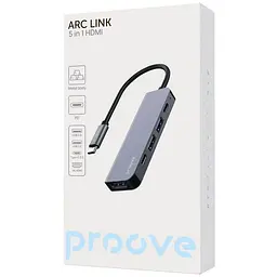 Type-C-Хаб Proove Arc Link 5 in 1 (2*Type-C3.0 + 2*USB3.0 + HDMI) - мініатюра 2