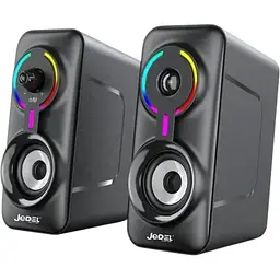 Настільні колонки Jedel S-570 з LED підсвічуванням 2x3W та bluetooth адаптером чорний