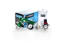 Пневматичний фарбопульт HVLP APRO 600 мл x 1.4 мм ВБ пластик з редуктором - мініатюра 5