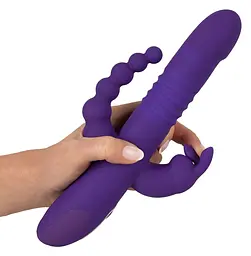 Вібратор Sweet Smile Thrusting Pearl Triple 24.8 см фіолетовий - мініатюра 5