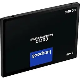 Накопичувач SSD Goodram CL100 Gen.3 2.5" SATAIII 3D TLC 240GB (SSDPR-CL100-240-G3) - мініатюра 2