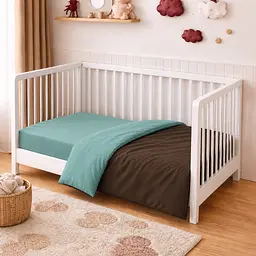 Дитяча постільна білизна MIRSON BABY фланель Menthol/Brown 110х160см (2200012800119) - мініатюра 7