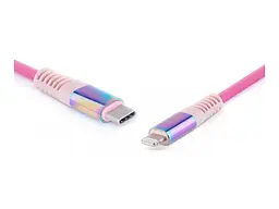 Кабель REAL-EL USB Type-C to Lightning 1m MFI Rainbow (EL123500054) - мініатюра 2