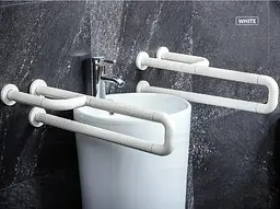 Поручень посилений SanStore з поворотною ніжкою білий HS-002A - мініатюра 2