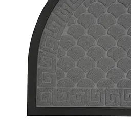Килимок придверний Eco Fabric Луска півколо з кромкою сірий 40 х 60 см (4060-118) - мініатюра 4