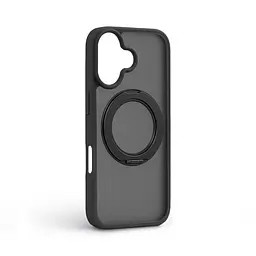 Противоударный чехол-панель для Apple iPhone 17, Unit Stand2, черный, силикон + поликарбонат, защита всего корпуса, с подставкой, поддержка магнитных держателей и беспроводной зарядки (MagSafe), ArmorStandart (ARM86329) - мініатюра 2
