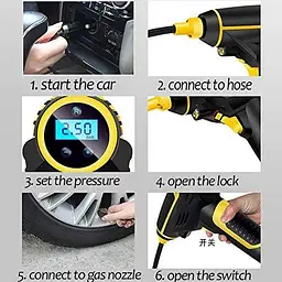Компресор для авто, мотоцикла 12V провідний до 10 атмосфер, для прикурювача (101127) - мініатюра 6