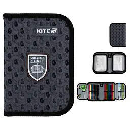 Пенал Kite College Line чорний (K25-622H-2) - мініатюра 2