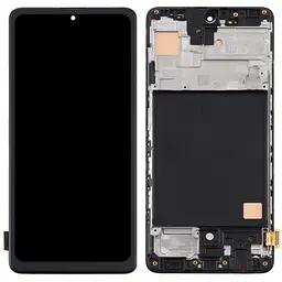 Дисплей Samsung A515 Galaxy A51 чорний, TFT, без функції відбитка пальця, з рамкою