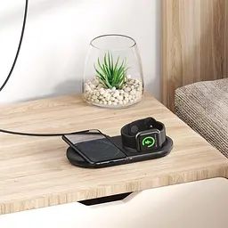 Бездротовий зарядний пристрій Baseus Planet 2 in 1 WXPL-B01 Black - мініатюра 4
