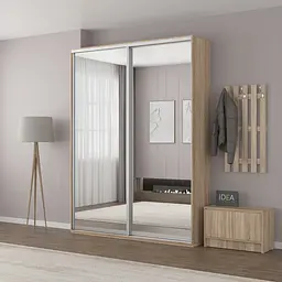 Шафа-купе Idea серія 1 180 x 60 x 240 см Дуб сонома Дзеркало