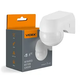 Датчик руху та освітленості Videx VL-SPW11W інфрачервоний білий 220V 800W IP44 (28933-000)