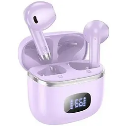 Навушники бездротові Hoco EQ1 Music guide true wireless BT 5.3 фіолетові - мініатюра 2