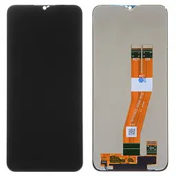 Дисплей Samsung A025F/DS Galaxy A02s, M025 Galaxy M02s, чорний, без рамки, Original (PRC), з жовтим шлейфом, (160,5x72 mm)