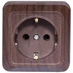 Розетка LUXEL LUXEL Вишня з заземленням Opera 2904
