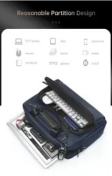 Сумка для ноутбука до 14.1'' Tigernu T-L5207 діловий портфель через плече 12л Black (19392) - мініатюра 10
