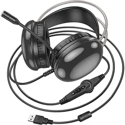 Ігрові навушники Hoco W109 Plus Black (609029) [112541] - мініатюра 5