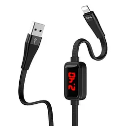 USB Cable Hoco S4 Lightning Black 1m (with display) - мініатюра 5
