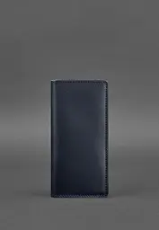 Шкіряне портмоне-купюрник 11.0 темно-синє Краст - мініатюра 2