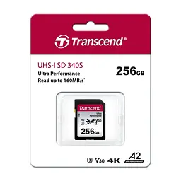 Карта пам'яті Transcend 256GB SD class 10 UHS-I U3 4K (TS256GSDC340S) - мініатюра 5