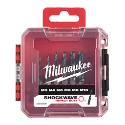 Набір мітчиків-свердл HSS-G MILWAUKEE (M3/M4/M5/ M6/M8/M10) (6шт) пластиковий кейс - мініатюра 3