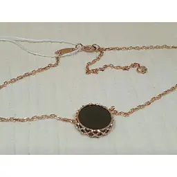 Золоте кольє Favoritum з агатом. 811431_3Ч 40 - мініатюра 3
