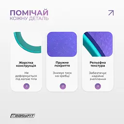 Колесо для йоги EasyFit TPE 33 см фіолетово-м'ятне - мініатюра 4