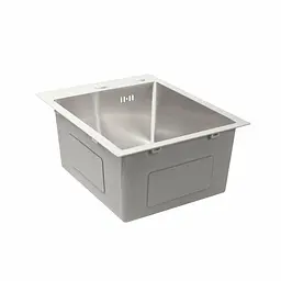 Кухонна мийка нержавійка 40x50 Platinum Handmade (сифон крулий 3,0/0,8), Нержавіюча сталь - мініатюра 2