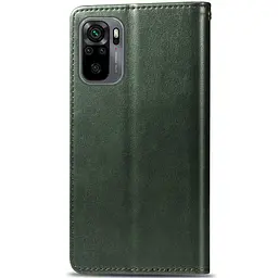 Шкіряний чохол-книжка GETMAN Gallant (PU) для Xiaomi Redmi Note 10 / Note 10s Зелений - мініатюра 2