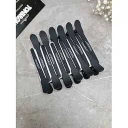 Затискач для волосся EСТЕТ 12шт прогумовані Toni&Guy чорні (13*11*2см)