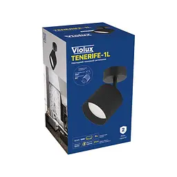 Cвітильник точковий накладний TENERIFE-1L чорний GX53 IP20 Violux ( 340113 ) - мініатюра 2