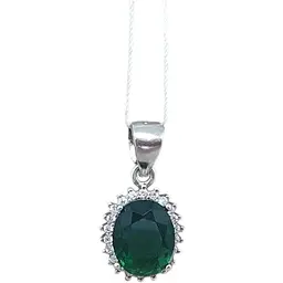 Срібна підвіска TOP Silver з фіанітами. 9540116З