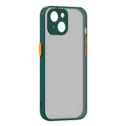 Чехол-накладка для Apple iPhone 14 Plus, Frosted Matte, зеленый, противоударный чехол с защитой всего корпуса, термополиуретан TPU + поликарбонат PC, ArmorStandart (ARM64490)