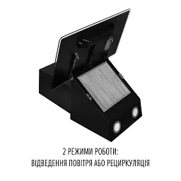 Витяжка декоративна похила PERFELLI VIO 5HW NERO - мініатюра 7