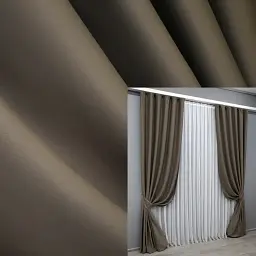 Комплект штор VR-Textil Midnight блэкаут 2 шт 150x290 см какао (1673ш)