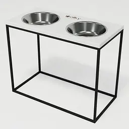 Hollky Base XL40 — миски на підставці для великих собак (2 × 1,8 л, висота 40 см) - мініатюра 2