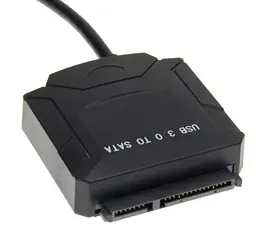 Перехідник USB 3.0 Type-A --> SATA III (F) 2.5/3.5 7+15pin Блок живлення, чорний - мініатюра 2