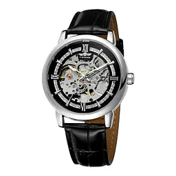 Чоловічий наручний годинник 8173 Silver-Black Leather Forsining acs0031368 - мініатюра 2