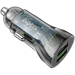 Автомобільний зарядний пристрій Hoco Z-47 2xUSB 3.0 чорний - мініатюра 2