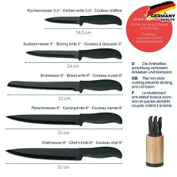 Набір ножів KELA Acida бамбук, 6 предметів (11283) - мініатюра 3