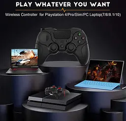 Геймпад джойстик DoubleShock P913 Wireless PS4 Double Motor Vibration DUALSHOCK 4 Black - мініатюра 7
