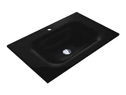 Умивальник Miraggio JESSEL 700 BLACK (8813466) Mirasoft, Матовий, Накладний/Врізний, Чорний - мініатюра 1