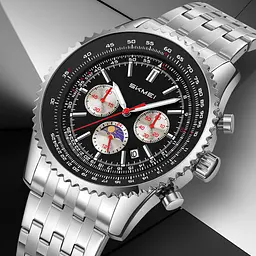 Чоловічий наручний годинник 9348BK Black Skmei acs0030889 - мініатюра 4