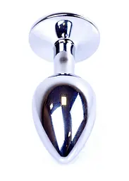 Металева анальна пробка з кристалом Boss Jewellery 7 см (чорний) - мініатюра 5