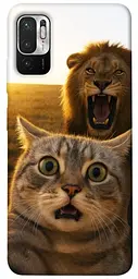 Чохол Demsky Shocked cat and lion для Xiaomi Redmi Note 10 5G